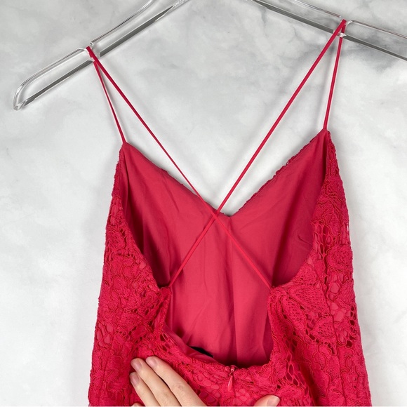 NWT Revolve X by NBD Iris Textured Lace Mini Dress Cocktail Party Sexy Pink 0 XS - Picture 5 of 9